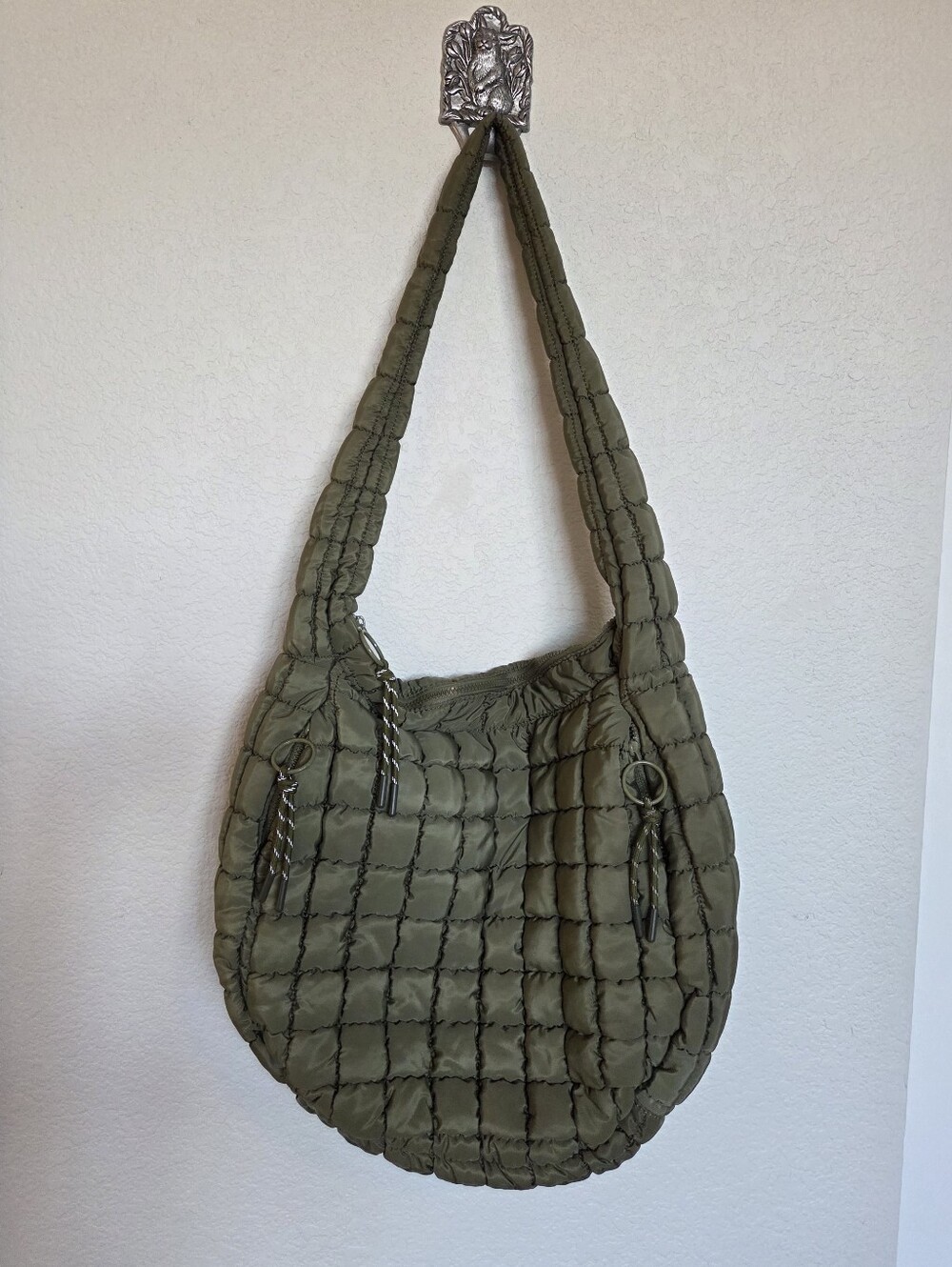 Urban Expressions Quilted Hobo Bag - Olive